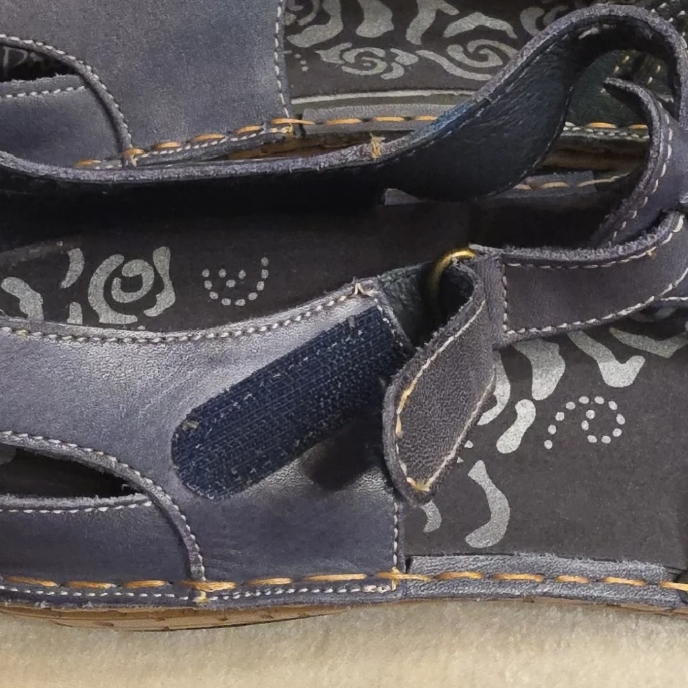 Propet Dark Blue and Silver Leather Sandals NWOT - Picture 12 of 15